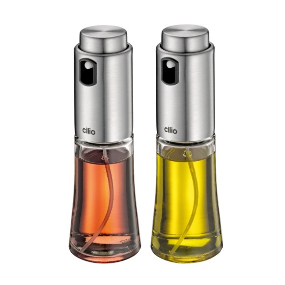 CILIO BARI Zestaw 2 spryskiwaczy do oleju i octu / szkło, stal nierdzewna / FreeForm