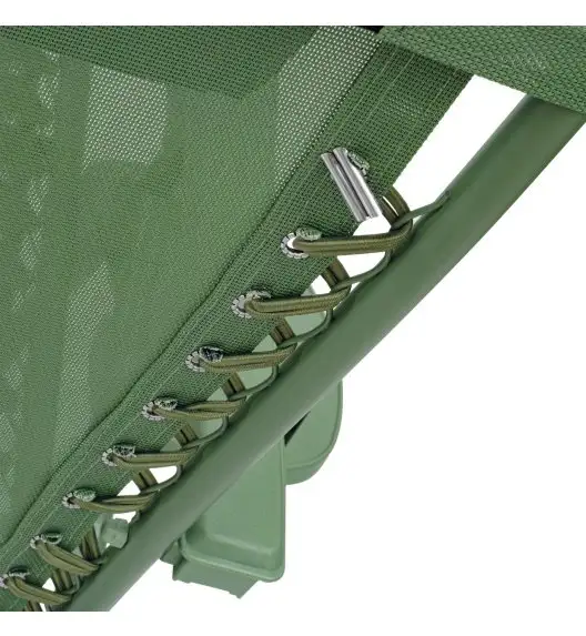 TADAR Leżak ogrodowy 66 x 160 cm / plażowy / zielony / grawitacyjny