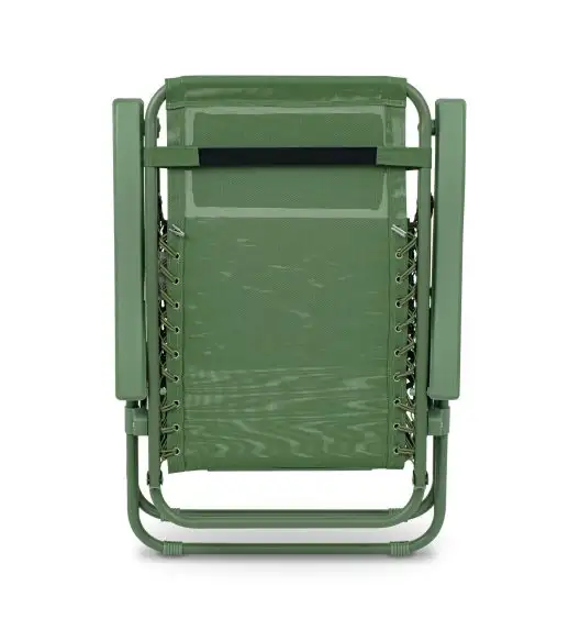 TADAR Leżak ogrodowy 66 x 160 cm / plażowy / zielony / grawitacyjny