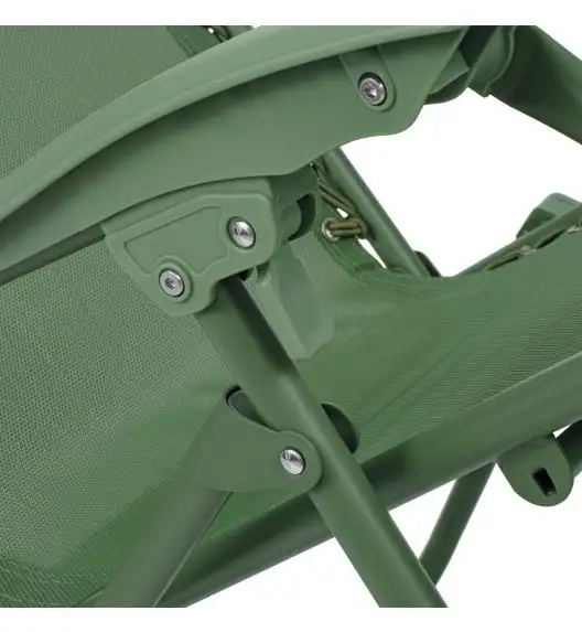 TADAR Leżak ogrodowy 66 x 160 cm / plażowy / zielony / grawitacyjny