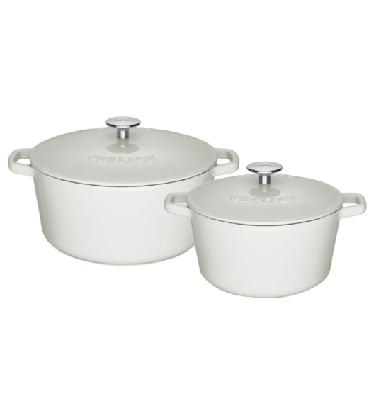 GERLACH NATUR IRON Komplet 2 garnków z pokrywkami 3L + 5L | żeliwo | indukcja