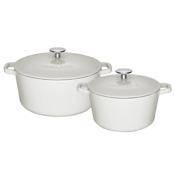 GERLACH NATUR IRON Komplet 2 garnków z pokrywkami 3L + 5L | żeliwo | indukcja