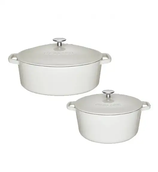 GERLACH NATUR IRON Komplet Garnek 5l z pokrywką 26 cm + brytfanna 5,5l 31 cm | żeliwo | indukcja