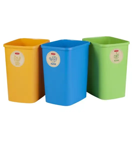 WYPRZEDAŻ! CURVER ECO FRIENDLY Zestaw koszy do segregacji śmieci / 3 x 25L