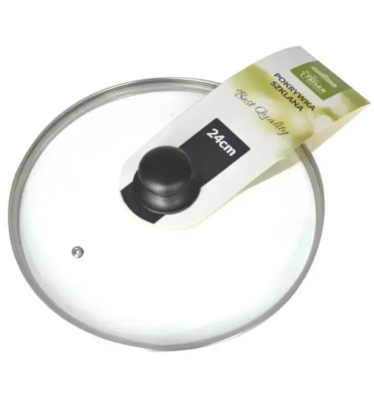 AMBITION VERSO Patelnia tradycyjna 24 cm + pokrywka szklana TADAR / powłoka Qualum Ceramic / indukcja