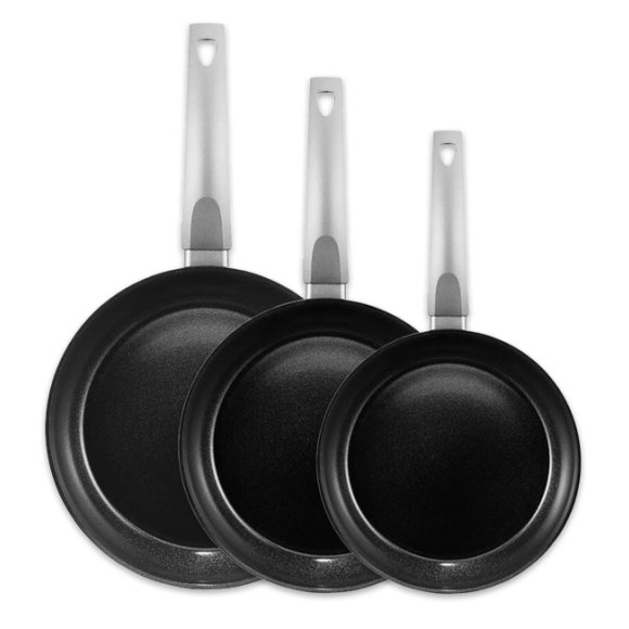 AMBITION VERSO Komplet patelni 20, 24, 28 cm / powłoka Qualum Ceramic / indukcja