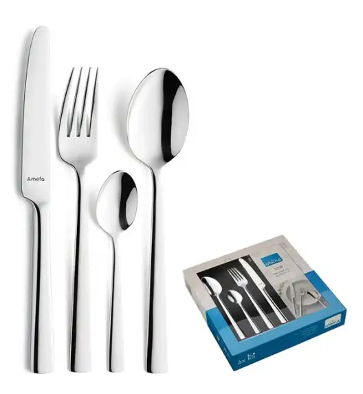 AMEFA BLISS Sztućce UE 24 el w pudełku kwadratowym / 6 os / połysk / stal nierdzewna