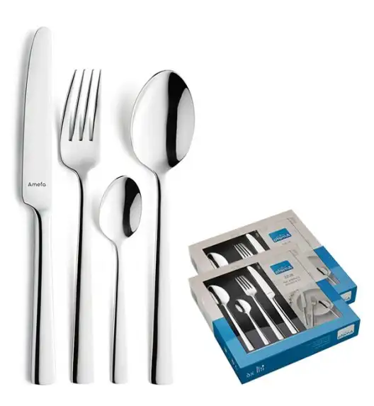 AMEFA BLISS Sztućce UE 48 el w pudełku kwadratowym / 12 os / połysk / stal nierdzewna