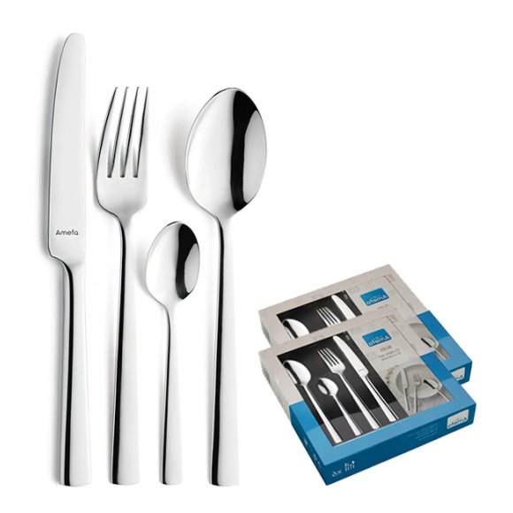 AMEFA BLISS Sztućce UE 48 el w pudełku kwadratowym / 12 os / połysk / stal nierdzewna