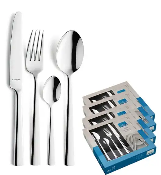 AMEFA BLISS Sztućce UE 96 el w pudełku kwadratowym / 24 os / połysk / stal nierdzewna