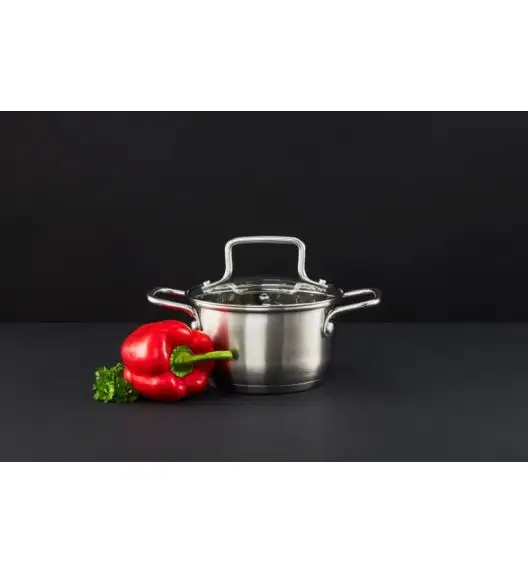AMBITION HUGO Garnek z pokrywką 16 cm / stal nierdzewna / indukcja