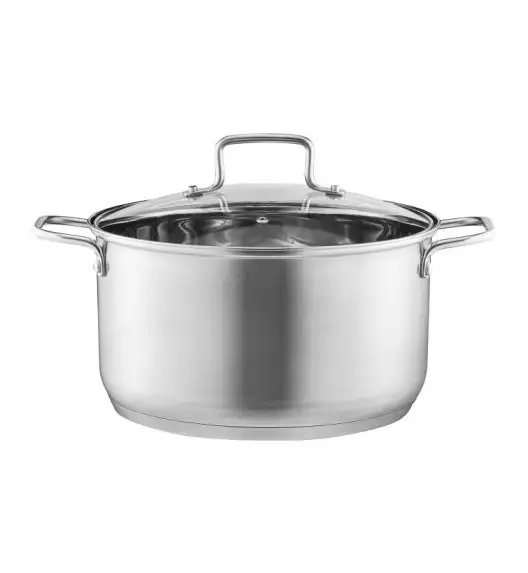 AMBITION HUGO Komplet garnków 16, 18, 20, 24 cm / z pokrywkami 8 el / stal nierdzewna / indukcja