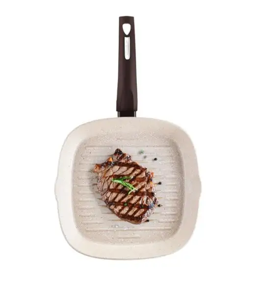 AMBITION MASTER STONE Patelnia grillowa 28 x 28 cm / aluminium / powłoka Ilag Granitec / indukcja