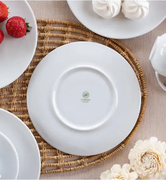 LUBIANA VANILLA Serwis obiadowy 36 el dla 12 osób | biała porcelana
