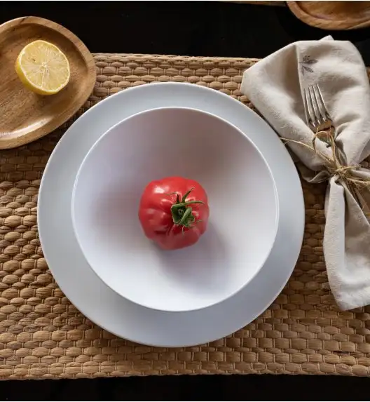 LUBIANA VANILLA Serwis obiadowy 36 el dla 12 osób | biała porcelana