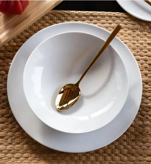 LUBIANA VANILLA Serwis obiadowy 36 el dla 12 osób | biała porcelana