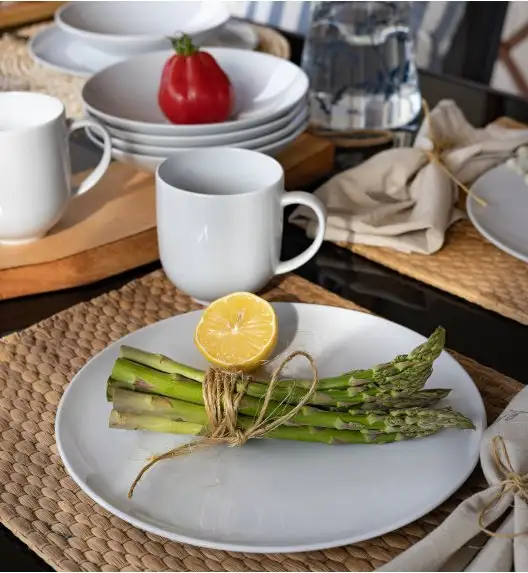 LUBIANA VANILLA Serwis obiadowy 72 el dla 24 osób | biała porcelana