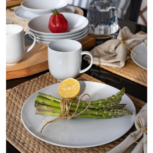 LUBIANA VANILLA Serwis obiadowy 72 el dla 24 osób | biała porcelana