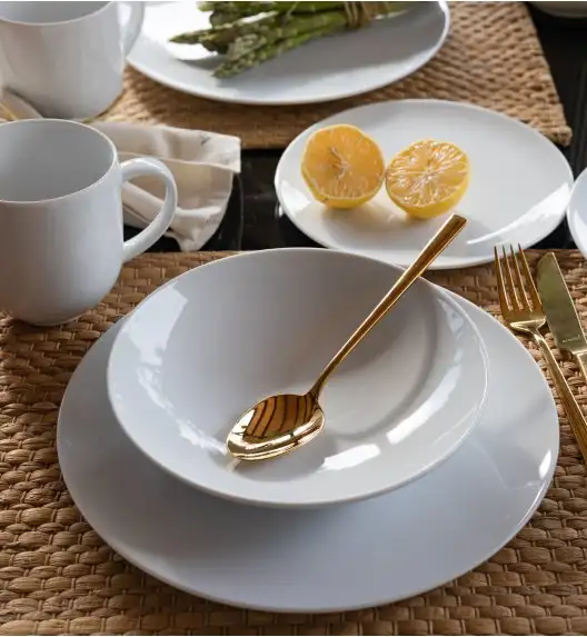 LUBIANA VANILLA Serwis obiadowy 72 el dla 24 osób | biała porcelana