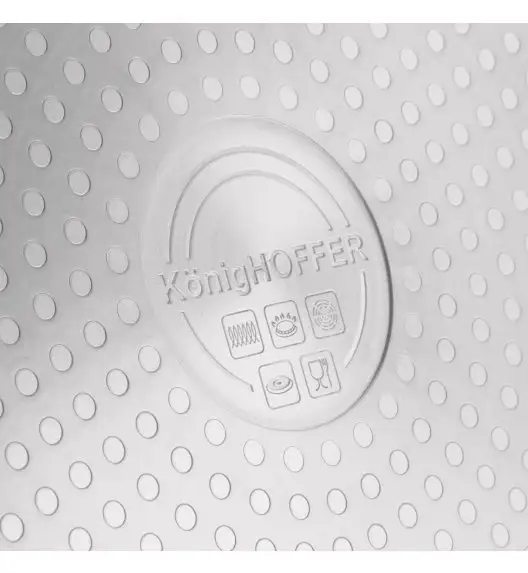 KONIGHOFFER BRAZOS Zestaw garnków marmurowych z pokrywkami 10 el / indukcja / czarny nakrapiany