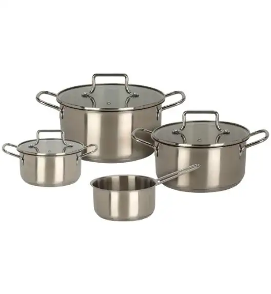 EXCELLENT HOUSEWARE Zestaw garnków i patelni z pokrywkami / 7 elementów / indukcja