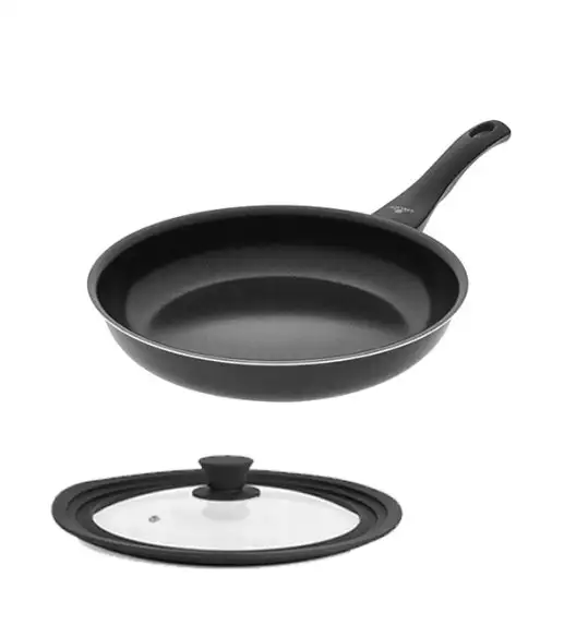 GERLACH FIRST Patelnia 20 cm / dwuwarstwowa powłoka ceramiczna + pokrywka uniwersalna silikonowa 