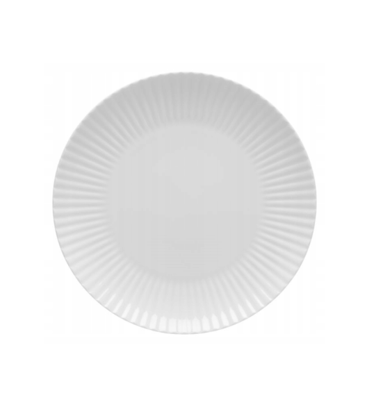 LUBIANA DAISY 12x Talerz deserowy płytki 20,5 cm | 12 el dla 12 os | biała porcelana