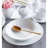 LUBIANA DAISY 18x Talerz obiadowy głęboki 22 cm | 18 el dla 18 os | biała porcelana