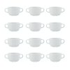 LUBIANA DAISY 12x Bulionówka 300 ml | 12 el dla 12 os | biała porcelana