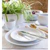 LUBIANA DAISY Serwis obiadowo - kawowy 6 osób / 34 elementy | biała porcelana