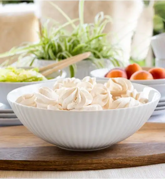 LUBIANA DAISY Serwis obiadowo - kawowy 12 osób / 64 elementy | biała porcelana