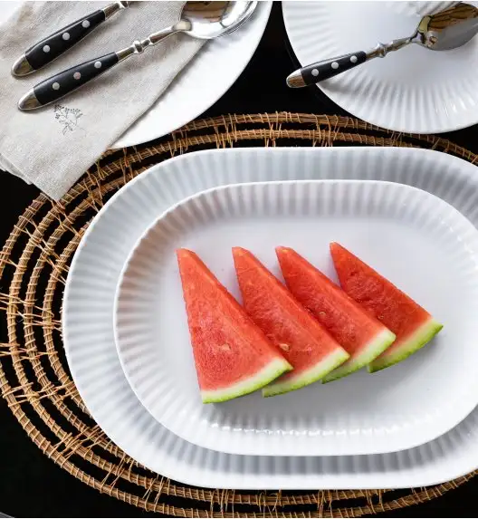 LUBIANA DAISY Serwis obiadowo - kawowy 12 osób / 64 elementy | biała porcelana