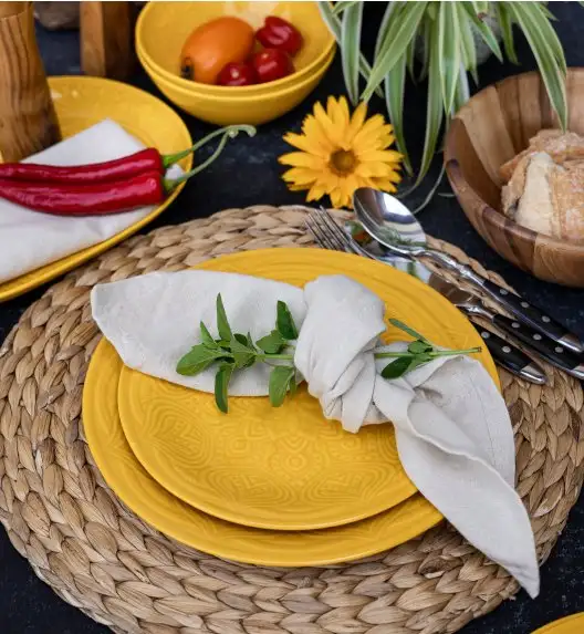 LUBIANA ORIENTAL | KY ŻÓŁTY | Serwis obiadowy 12/36 el | porcelana