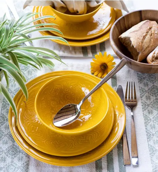 LUBIANA ORIENTAL | KY ŻÓŁTY | Serwis obiadowy 12/36 el | porcelana