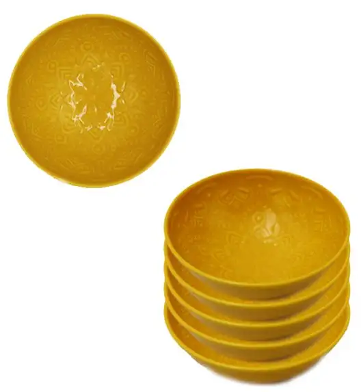 LUBIANA ORIENTAL | KY ŻÓŁTY | Salaterka 15 cm - 6 SZT | porcelana luz 