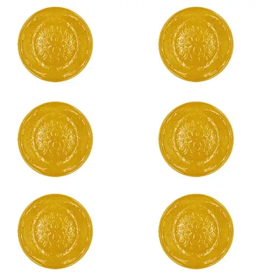 LUBIANA ORIENTAL | KY ŻÓŁTY | Talerz deserowy 21 cm - 6 SZT. | porcelana luz 