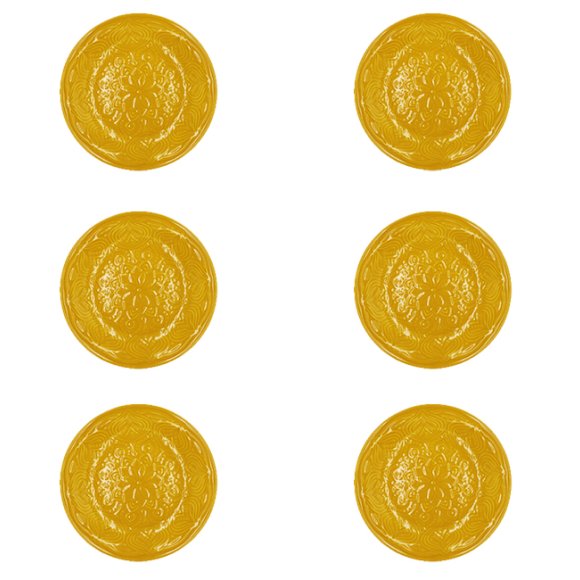 LUBIANA ORIENTAL | KY ŻÓŁTY | Talerz deserowy 21 cm - 6 SZT. | porcelana luz 