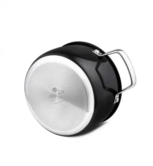 GERLACH PRIME Komplet Garnki z pokrywkami 6 el / stal nierdzewna + Patelnia naleśnikowa 26 cm + Gerlach Ambiente 7 l  + Brytfanna Granitex