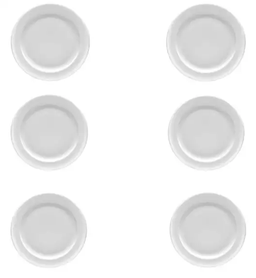LUBIANA ROMA ETO HOTEL (LU0346) 6x Talerz obiadowy 25,6 cm | biały | porcelana