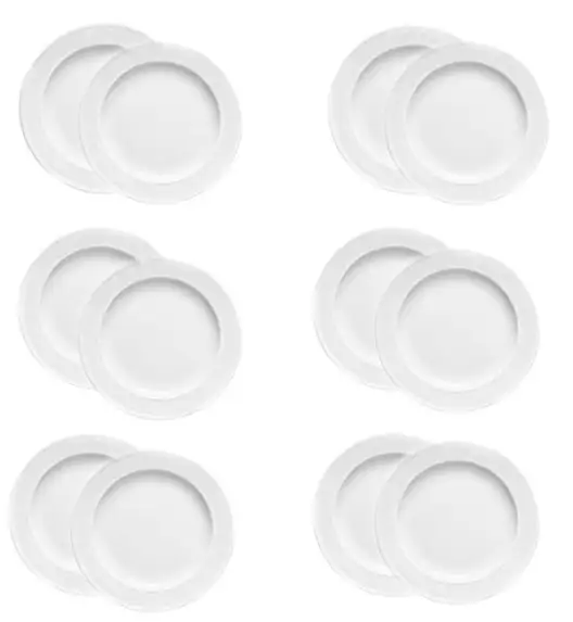 LUBIANA ROMA ETO HOTEL (LU0346) 12x Talerz obiadowy 25,6 cm | biały | porcelana