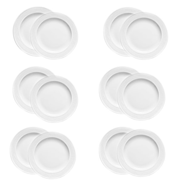 LUBIANA ROMA ETO HOTEL (LU0346) 12x Talerz obiadowy 25,6 cm | biały | porcelana