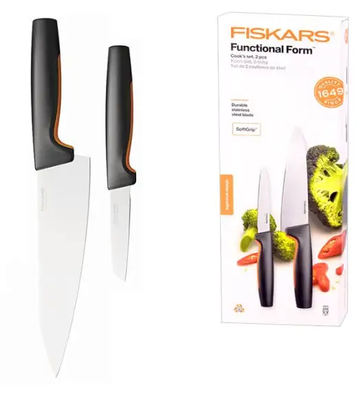 FISKARS FUNCTIONAL FORM 1057559+ 1057557 Komplet 5 noży kuchennych STARTER SET w pudełku / stal nierdzewna
