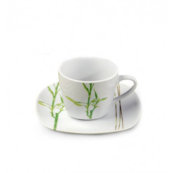 WYPRZEDAŻ! TADAR BAMBUS Spodek do filiżanki / porcelana