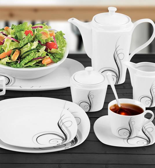 WYPRZEDAŻ! TADAR Dolce Vita Komplet 3 spodków pod filiżankę / porcelana