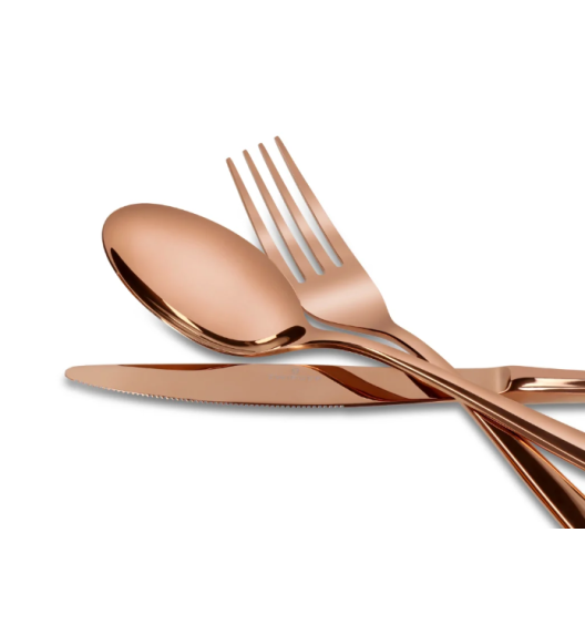 ZWIEGER VESPER COPPERY Sztućce komplet 24 elementy dla 6 osób / miedziane