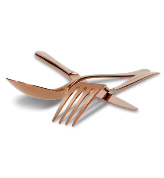 ZWIEGER VESPER COPPERY Sztućce komplet 24 elementy dla 6 osób / miedziane