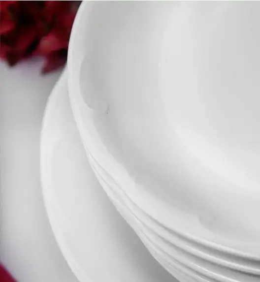 WYPRZEDAŻ! CHODZIEŻ KAMELIA C000 BIAŁA Serwis obiadowy 18 el / 6 osób / porcelana