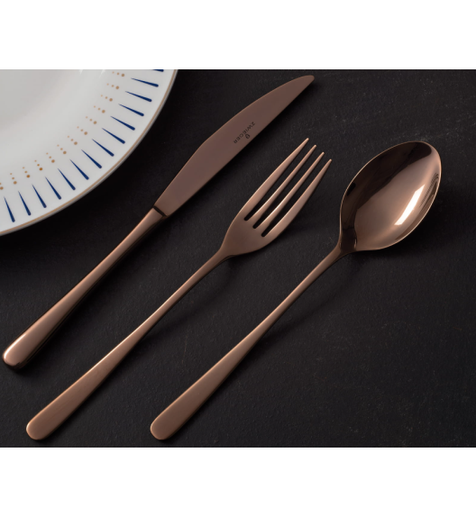 ZWIEGER VESPER COPPERY Sztućce komplet 48 elementów  dla 12 osób / miedziane