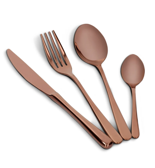 ZWIEGER VESPER COPPERY Sztućce komplet 48 elementów  dla 12 osób / miedziane