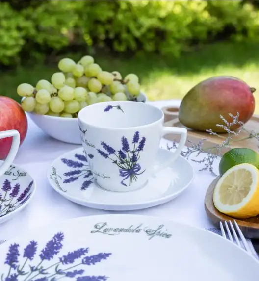 WYPRZEDAŻ! LUBIANA LAWENDA 5979 Zestaw 6 spodków 17,5 cm do filiżanek 350 ml / porcelana